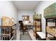 Functional home office space with built-in shelving, desk, and ample storage options at 5128 Dunes Ct, Charlotte, NC 28226