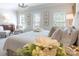 Cozy bedroom with a chandelier and large windows at 6231 Wakehurst Rd, Charlotte, NC 28226