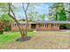 Charming brick home with a manicured lawn, mature trees, and an attached carport at 910 Surry Dr, Shelby, NC 28152