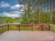 View from back deck of trees and sky, overlooking property at 914 Olive Mill Ln, Matthews, NC 28104