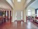 Grand foyer with soaring ceilings and hardwood floors at 914 Olive Mill Ln, Matthews, NC 28104