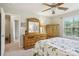 Sun-filled bedroom features ample closet space, natural light, and cozy furnishings at 10716 Persimmon Creek Dr, Mint Hill, NC 28227