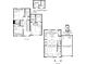 Detailed floor plan showcasing the layout of the home's two levels, including bedroom, bathroom, kitchen, and garage locations at 128 Millstream Dr, China Grove, NC 28023