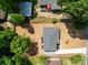 Aerial view of the property showcasing its rectangular yard, landscaping, and neighborhood setting at 1306 Klondale Ave, Kannapolis, NC 28081