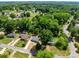 This aerial view reveals a well-situated property in a verdant, tree-lined community at 1306 Klondale Ave, Kannapolis, NC 28081