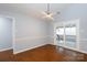 Bright dining room featuring modern lighting and sliding glass doors to patio at 1455 Fieldcrest Cir, Rock Hill, SC 29732