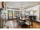Elegant dining room with a large wooden table, complemented by a fireplace and stylish décor at 1467 Alexander Rd, Rock Hill, SC 29732