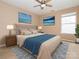 Cozy bedroom with a comfortable bed, soft lighting, and a pleasant view at 208 Fielding St, Mount Holly, NC 28120