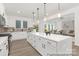 Open-concept kitchen boasts white cabinetry, stainless appliances, and an island with bar seating at 2309 Bulwarks Ct # 4P, Albemarle, NC 28001