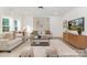 Cozy living room featuring stylish furnishings, natural lighting, and a modern entertainment center at 2309 Bulwarks Ct # 4P, Albemarle, NC 28001