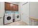 Convenient laundry room with washer, dryer, and storage cabinets at 2322 Morrison Rd, York, SC 29745
