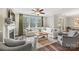 Bright living room features a fireplace, large windows, and a comfortable seating area at 2322 Morrison Rd, York, SC 29745
