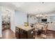 Open floor plan seamlessly integrates kitchen, living, and dining areas, perfect for entertaining at 2739 Golden Rose Ln, Charlotte, NC 28216