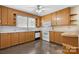 A vintage kitchen features ample cabinet space and essential appliances at 3015 North Center Nw St, Hickory, NC 28601