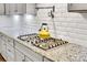 Modern kitchen featuring a granite countertop, stainless steel appliances, and a pot filler faucet at 4008 Pinot Way, Fort Mill, SC 29707