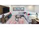 Living room with comfortable grey seating, colorful decor, and ample natural light at 4204 Steel Way, Sherrills Ford, NC 28673