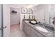 Elegant bathroom with granite countertops, dual sinks, and modern fixtures at 4208 Steel Way, Sherrills Ford, NC 28673