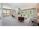 Spacious living room with multiple windows, plush seating, carpet, and a ceiling fan at 5206 Morrowick Rd, Charlotte, NC 28226