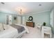 Spacious main bedroom offering ample natural light, neutral tones, and a stylish ensuite bathroom at 5206 Morrowick Rd, Charlotte, NC 28226