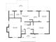 First floor plan featuring a living room, kitchen, dining room, bath, and laundry at 616 Silversmith Ln, Charlotte, NC 28270