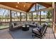 Relaxing screened-in porch with ample seating and views of the golf course at 6202 Providence Country Club Dr, Charlotte, NC 28277