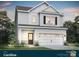Charming two-story home featuring white siding, a two-car garage, and well-maintained landscaping at 7117 Jerimoth Dr, Charlotte, NC 28215