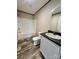 Bathroom features a tub/shower combo and single sink vanity at 796 Old Wilkesboro Rd, Taylorsville, NC 28681