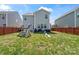 Backyard with playground, wood fence, and lawn at 980 Bunker Trce, Rock Hill, SC 29730