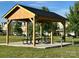 Community pavilion with multiple picnic tables and a grill surrounded by neighborhood homes at 980 Bunker Trce, Rock Hill, SC 29730
