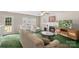 Inviting living room with fireplace, TV, and view of the backyard at 101 Canopy Ct, Mooresville, NC 28115