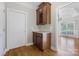 Charming butler's pantry with wine rack and convenient access to the dining area at 10836 Fox Hedge Rd, Matthews, NC 28105