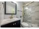 This bathroom features a sink and a luxurious shower with a glass door at 1090 Bowser St, Rock Hill, SC 29730