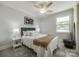 Cozy bedroom with a window, a ceiling fan, and a decorative carpet at 1090 Bowser St, Rock Hill, SC 29730