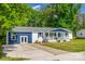 Charming home with blue and white paint, inviting front porch and large driveway at 1090 Bowser St, Rock Hill, SC 29730