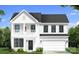 A stunning two-story home with a covered porch, large windows, and a well-manicured front lawn at 110 Canary Ln # 3, Mooresville, NC 28115