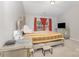 Ornate primary bedroom features a luxurious bed frame, dresser, and window with plenty of natural light at 1125 Silvertrace Dr, Salisbury, NC 28144