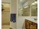 Bathroom features a shower, sleek vanity, and neutral tile at 1222 Kings Bottom Dr, Fort Mill, SC 29715