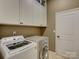 Bright laundry room featuring new washer and dryer, ample storage cabinets at 1222 Kings Bottom Dr, Fort Mill, SC 29715