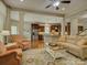 Spacious living room with an open-concept layout, connecting the kitchen and dining areas for easy entertaining at 1222 Kings Bottom Dr, Fort Mill, SC 29715