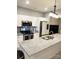 Modern kitchen featuring stainless steel appliances, granite countertops, and white cabinetry at 126 Pleasant Hill St, Lancaster, SC 29720