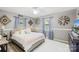 Cozy bedroom with a plush bed, decorative wall art, and ample natural light at 1279 Rocky Creek Rd, Shelby, NC 28152