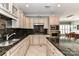 Modern kitchen with black granite countertops, stainless steel appliances, and ample cabinet space at 172 Harper Lee St, Davidson, NC 28036