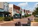 Downtown street view with brick sidewalks, outdoor seating, and storefronts at 2067 Stephens Farm Dr # C, China Grove, NC 28023