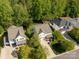 Aerial view of home with mature trees, lush lawns, and proximity to neighboring houses at 246 Mallard Head Dr, Rock Hill, SC 29732