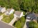 Aerial view of the property with well-maintained backyard, including a playground, and landscaped front yard at 246 Mallard Head Dr, Rock Hill, SC 29732