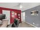 Bright home office space with modern décor, comfortable seating, and stylish shelving at 246 Mallard Head Dr, Rock Hill, SC 29732