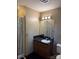 Bathroom featuring a shower, vanity, and toilet at 370 Sherrill Farm Rd, Lincolnton, NC 28092