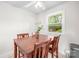 Cozy dining room featuring a wooden table and chairs with natural lighting at 4901 White Oak Rd, Charlotte, NC 28210