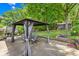 Inviting outdoor patio with gazebo, perfect for relaxing and enjoying the serene backyard setting at 4901 White Oak Rd, Charlotte, NC 28210