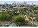Cityscape view, showcasing proximity to school, baseball field, and the urban core at 615 Welker St, Charlotte, NC 28204